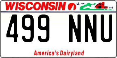 WI license plate 499NNU