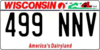 WI license plate 499NNV