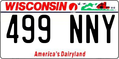 WI license plate 499NNY
