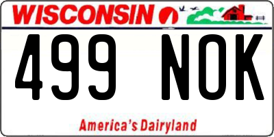 WI license plate 499NOK