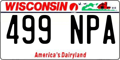 WI license plate 499NPA