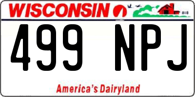 WI license plate 499NPJ