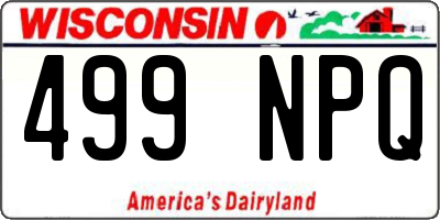 WI license plate 499NPQ