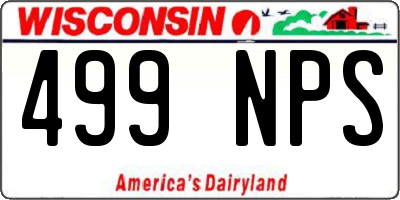 WI license plate 499NPS
