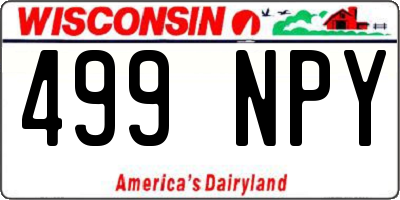 WI license plate 499NPY
