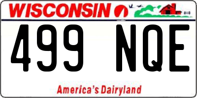 WI license plate 499NQE