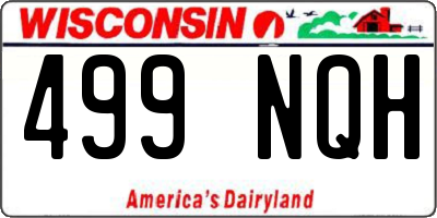 WI license plate 499NQH