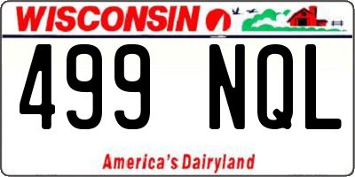 WI license plate 499NQL