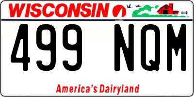 WI license plate 499NQM