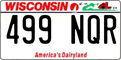 WI license plate 499NQR
