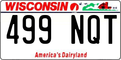 WI license plate 499NQT
