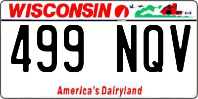 WI license plate 499NQV