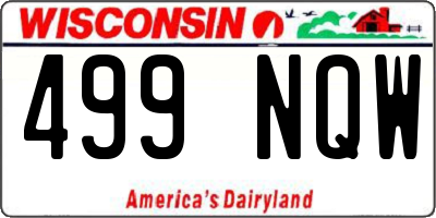 WI license plate 499NQW