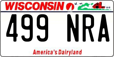 WI license plate 499NRA