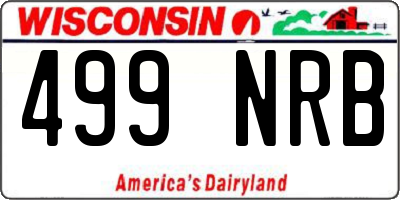 WI license plate 499NRB