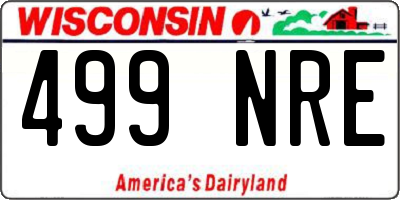 WI license plate 499NRE