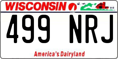 WI license plate 499NRJ