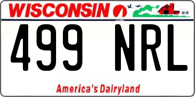 WI license plate 499NRL