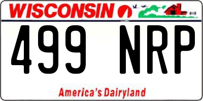 WI license plate 499NRP