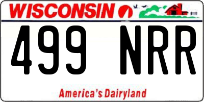WI license plate 499NRR