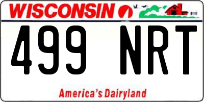 WI license plate 499NRT