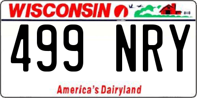 WI license plate 499NRY