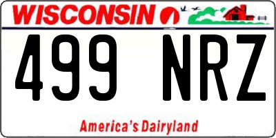 WI license plate 499NRZ