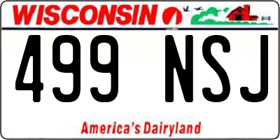 WI license plate 499NSJ