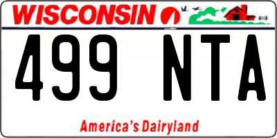 WI license plate 499NTA