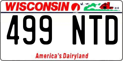WI license plate 499NTD