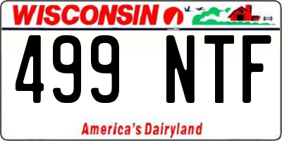 WI license plate 499NTF