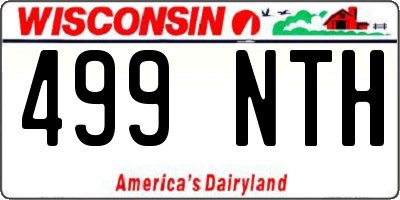 WI license plate 499NTH