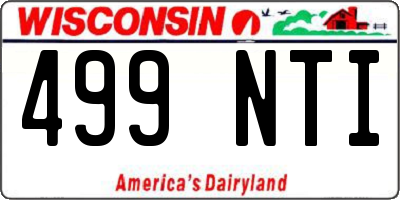 WI license plate 499NTI