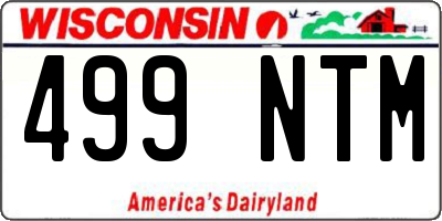 WI license plate 499NTM