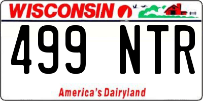 WI license plate 499NTR