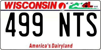 WI license plate 499NTS