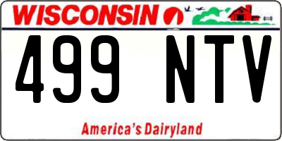 WI license plate 499NTV