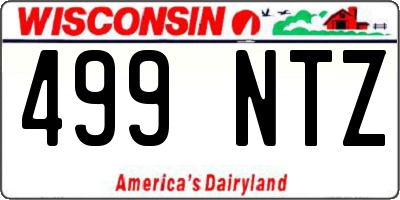 WI license plate 499NTZ