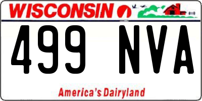 WI license plate 499NVA
