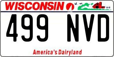 WI license plate 499NVD