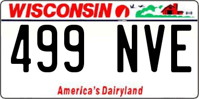 WI license plate 499NVE