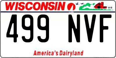 WI license plate 499NVF