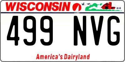 WI license plate 499NVG