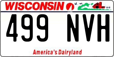 WI license plate 499NVH