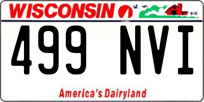 WI license plate 499NVI
