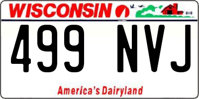 WI license plate 499NVJ
