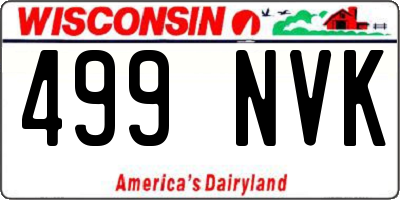 WI license plate 499NVK