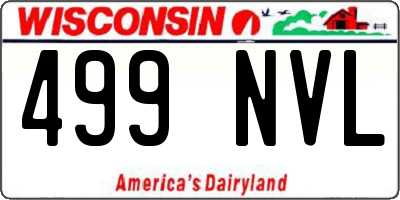 WI license plate 499NVL