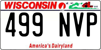 WI license plate 499NVP