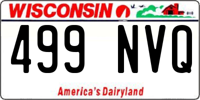 WI license plate 499NVQ